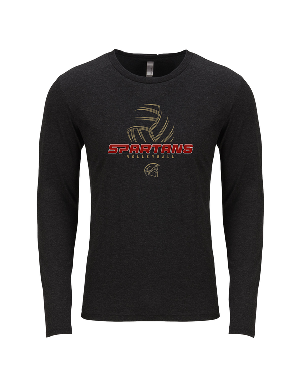 Somerset College Prep Volleyball VB Outline - Tri Blend Long Sleeve