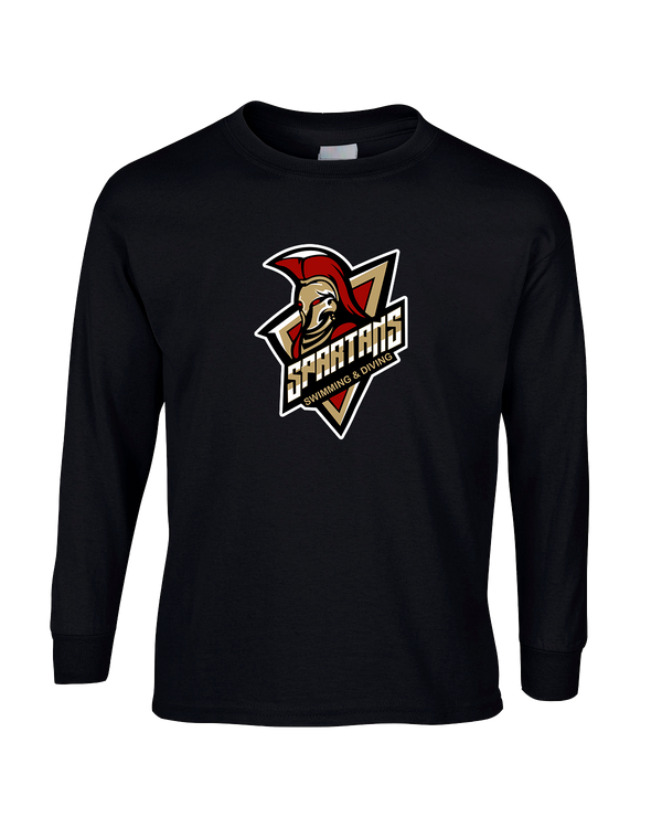 Somerset College Prep Academy Swim & Dive Logo - Mens Basic Cotton Long Sleeve
