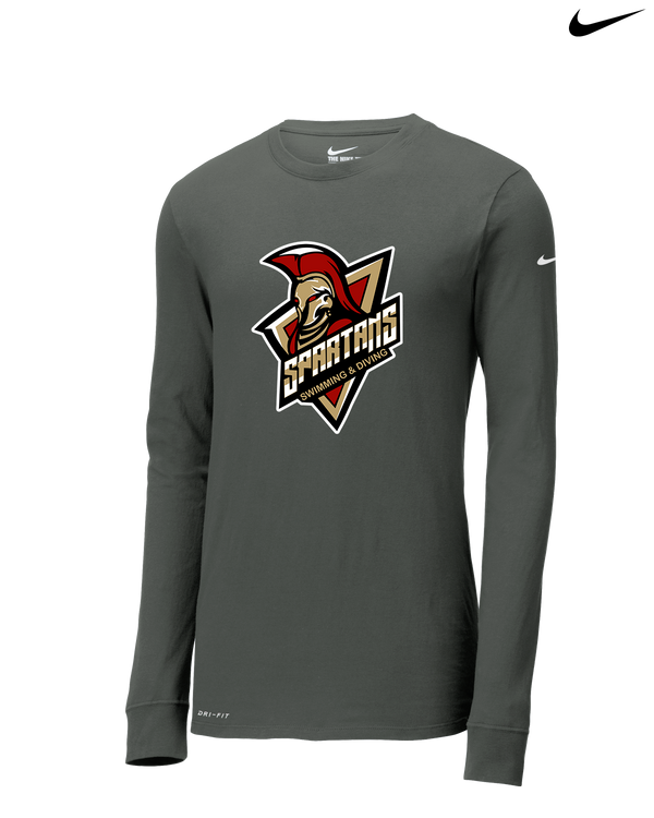 Somerset College Prep Academy Swim & Dive Logo - Nike Dri-Fit Poly Long Sleeve