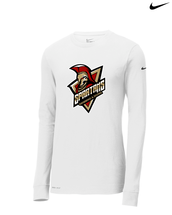 Somerset College Prep Academy Swim & Dive Logo - Nike Dri-Fit Poly Long Sleeve