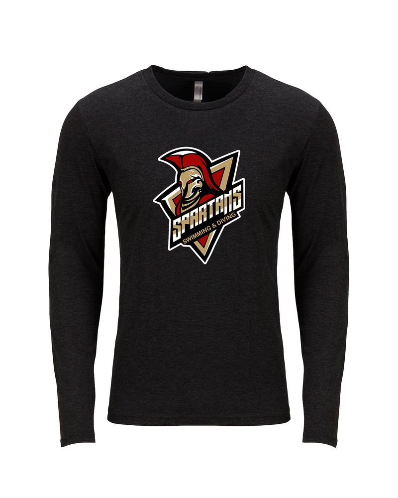 Somerset College Prep Academy Swim & Dive Logo - Tri Blend Long Sleeve