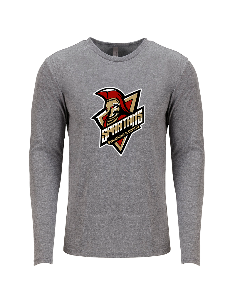 Somerset College Prep Academy Swim & Dive Logo - Tri Blend Long Sleeve