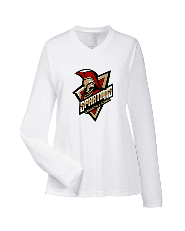 Somerset College Prep Academy Swim & Dive Logo - Womens Performance Long Sleeve