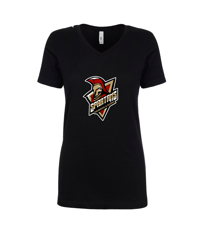 Somerset College Prep Academy Swim & Dive Logo - Womens V-Neck
