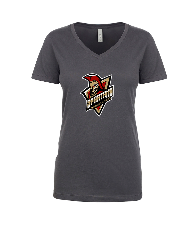 Somerset College Prep Academy Swim & Dive Logo - Womens V-Neck
