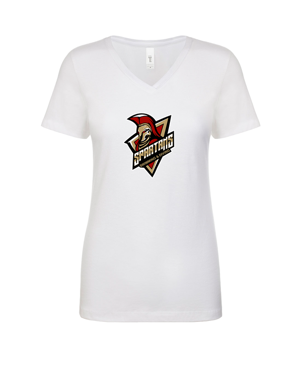 Somerset College Prep Academy Swim & Dive Logo - Womens V-Neck