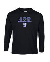 Sonoran Science Academy Volleyball Peace Love Vball - Cotton Longsleeve