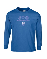 Sonoran Science Academy Volleyball Peace Love Vball - Cotton Longsleeve