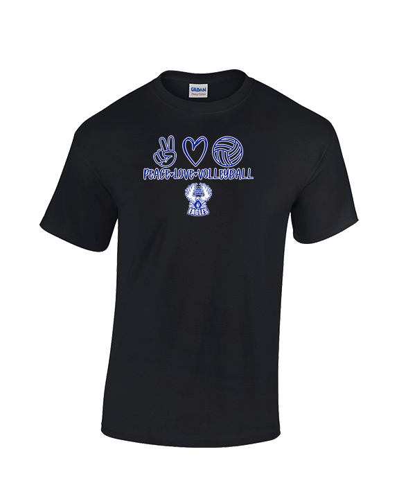 Sonoran Science Academy Volleyball Peace Love Vball - Cotton T-Shirt