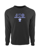 Sonoran Science Academy Volleyball Peace Love Vball - Crewneck Sweatshirt