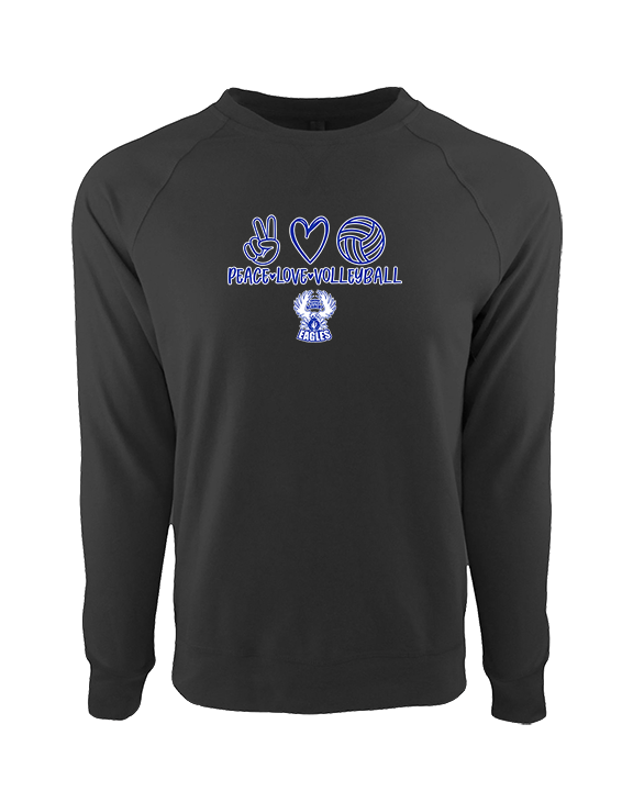 Sonoran Science Academy Volleyball Peace Love Vball - Crewneck Sweatshirt