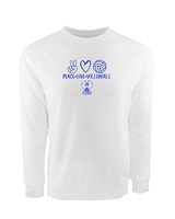 Sonoran Science Academy Volleyball Peace Love Vball - Crewneck Sweatshirt