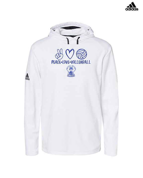 Sonoran Science Academy Volleyball Peace Love Vball - Mens Adidas Hoodie