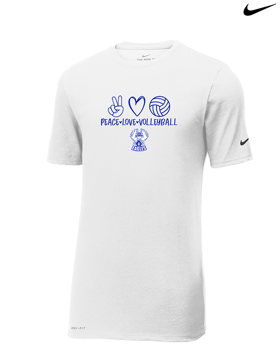Sonoran Science Academy Volleyball Peace Love Vball - Mens Nike Cotton Poly Tee