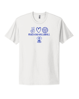 Sonoran Science Academy Volleyball Peace Love Vball - Mens Select Cotton T-Shirt