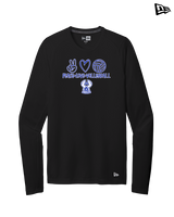Sonoran Science Academy Volleyball Peace Love Vball - New Era Performance Long Sleeve