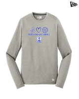 Sonoran Science Academy Volleyball Peace Love Vball - New Era Performance Long Sleeve