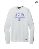 Sonoran Science Academy Volleyball Peace Love Vball - New Era Performance Long Sleeve