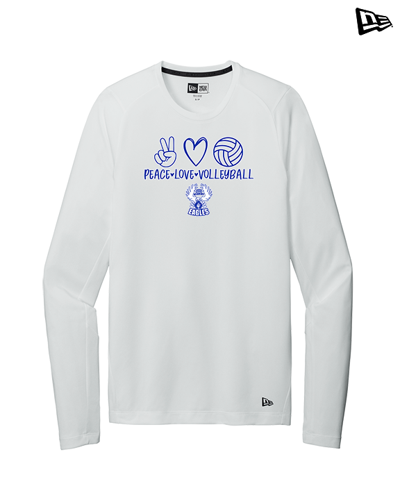 Sonoran Science Academy Volleyball Peace Love Vball - New Era Performance Long Sleeve