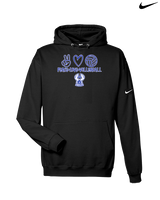 Sonoran Science Academy Volleyball Peace Love Vball - Nike Club Fleece Hoodie