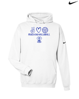 Sonoran Science Academy Volleyball Peace Love Vball - Nike Club Fleece Hoodie