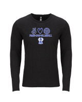 Sonoran Science Academy Volleyball Peace Love Vball - Tri-Blend Long Sleeve