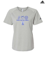 Sonoran Science Academy Volleyball Peace Love Vball - Womens Adidas Performance Shirt