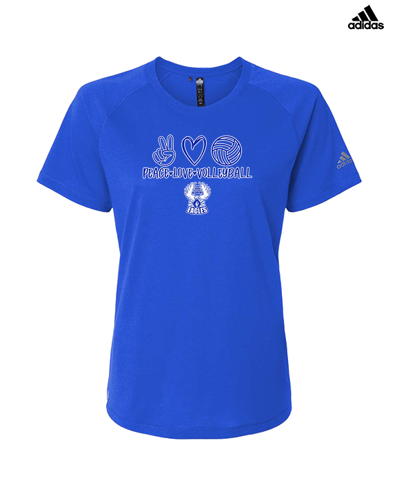Sonoran Science Academy Volleyball Peace Love Vball - Womens Adidas Performance Shirt