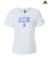 Sonoran Science Academy Volleyball Peace Love Vball - Womens Adidas Performance Shirt