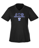Sonoran Science Academy Volleyball Peace Love Vball - Womens Performance Shirt