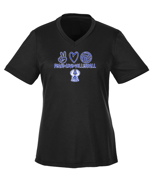Sonoran Science Academy Volleyball Peace Love Vball - Womens Performance Shirt