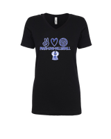 Sonoran Science Academy Volleyball Peace Love Vball - Womens Vneck