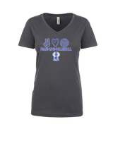 Sonoran Science Academy Volleyball Peace Love Vball - Womens Vneck