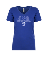 Sonoran Science Academy Volleyball Peace Love Vball - Womens Vneck