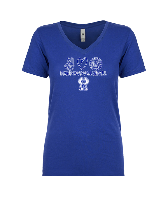 Sonoran Science Academy Volleyball Peace Love Vball - Womens Vneck