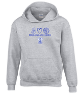 Sonoran Science Academy Volleyball Peace Love Vball - Youth Hoodie