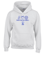 Sonoran Science Academy Volleyball Peace Love Vball - Youth Hoodie