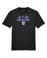 Sonoran Science Academy Volleyball Peace Love Vball - Youth Performance Shirt