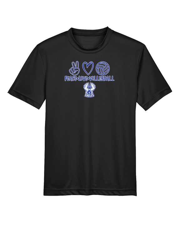 Sonoran Science Academy Volleyball Peace Love Vball - Youth Performance Shirt