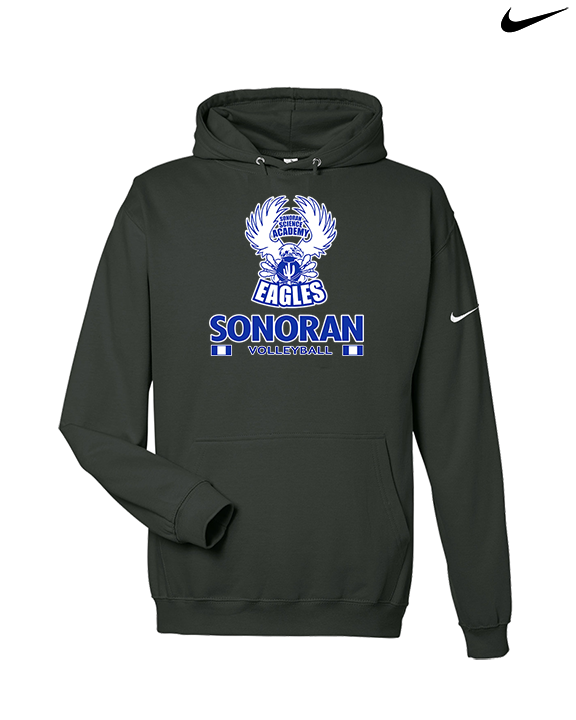 Sonoran Science Academy Volleyball Stacked - Nike Club Fleece Hoodie