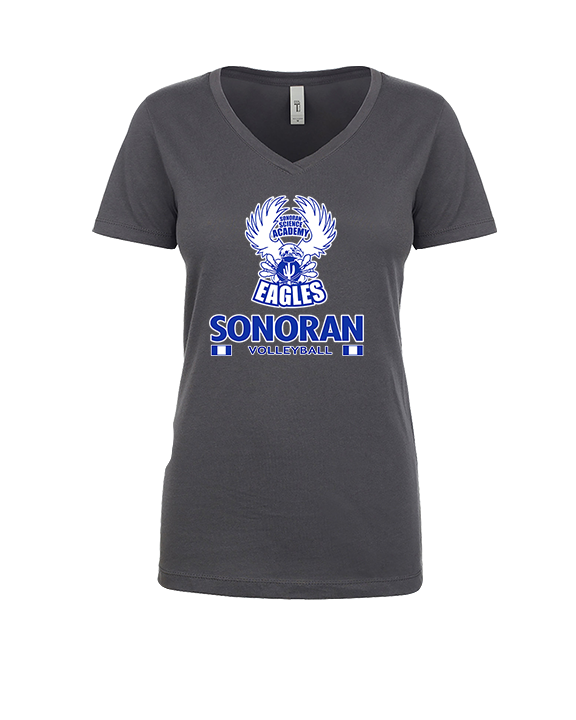 Sonoran Science Academy Volleyball Stacked - Womens Vneck