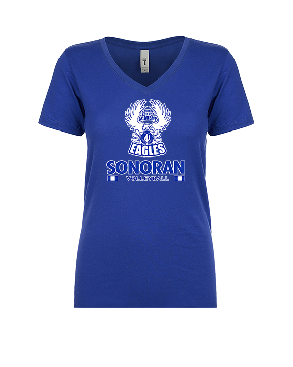 Sonoran Science Academy Volleyball Stacked - Womens Vneck