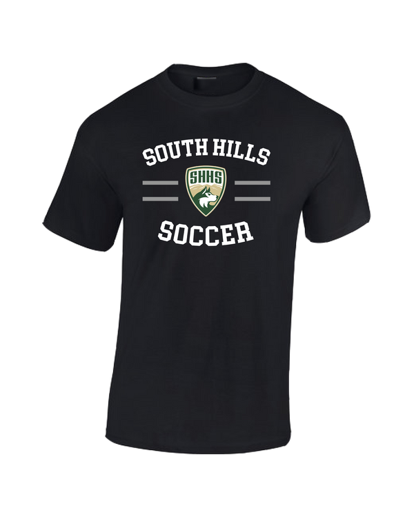 South Hills HS Soccer Curve - Cotton T-Shirt