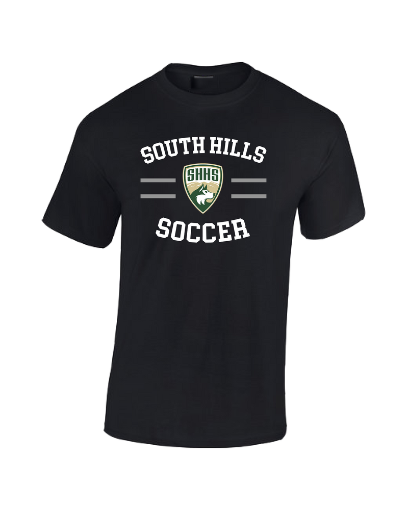 South Hills HS Soccer Curve - Cotton T-Shirt