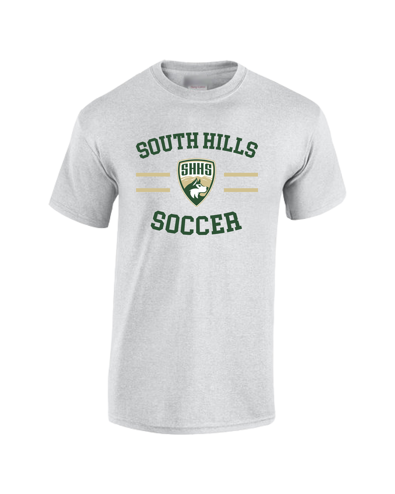 South Hills HS Soccer Curve - Cotton T-Shirt
