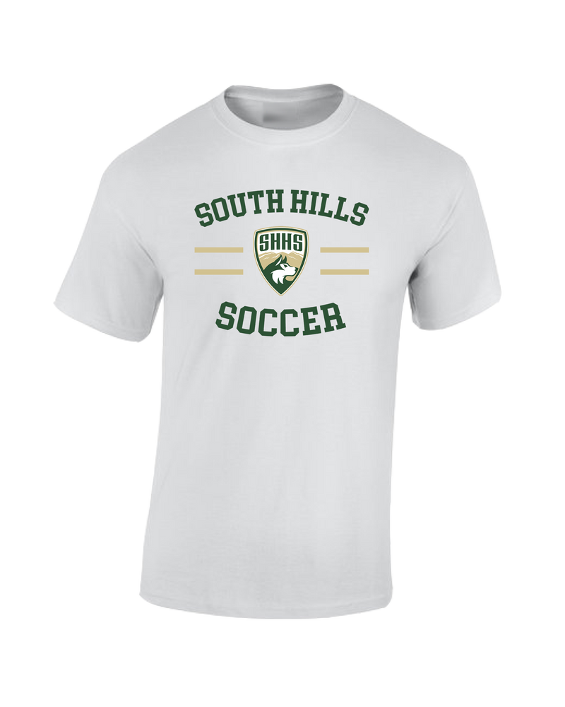 South Hills HS Soccer Curve - Cotton T-Shirt