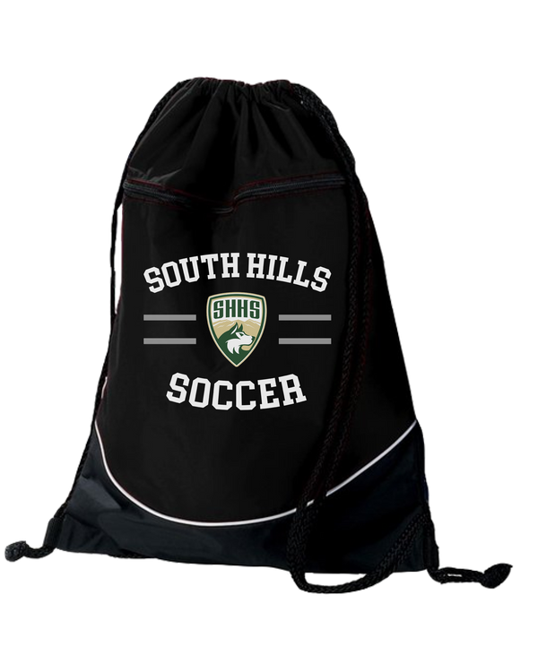 South Hills HS Soccer Curve - Drawstring Bag