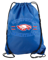 South Putnam HS Girls Basketball Curve - Drawstring Bag