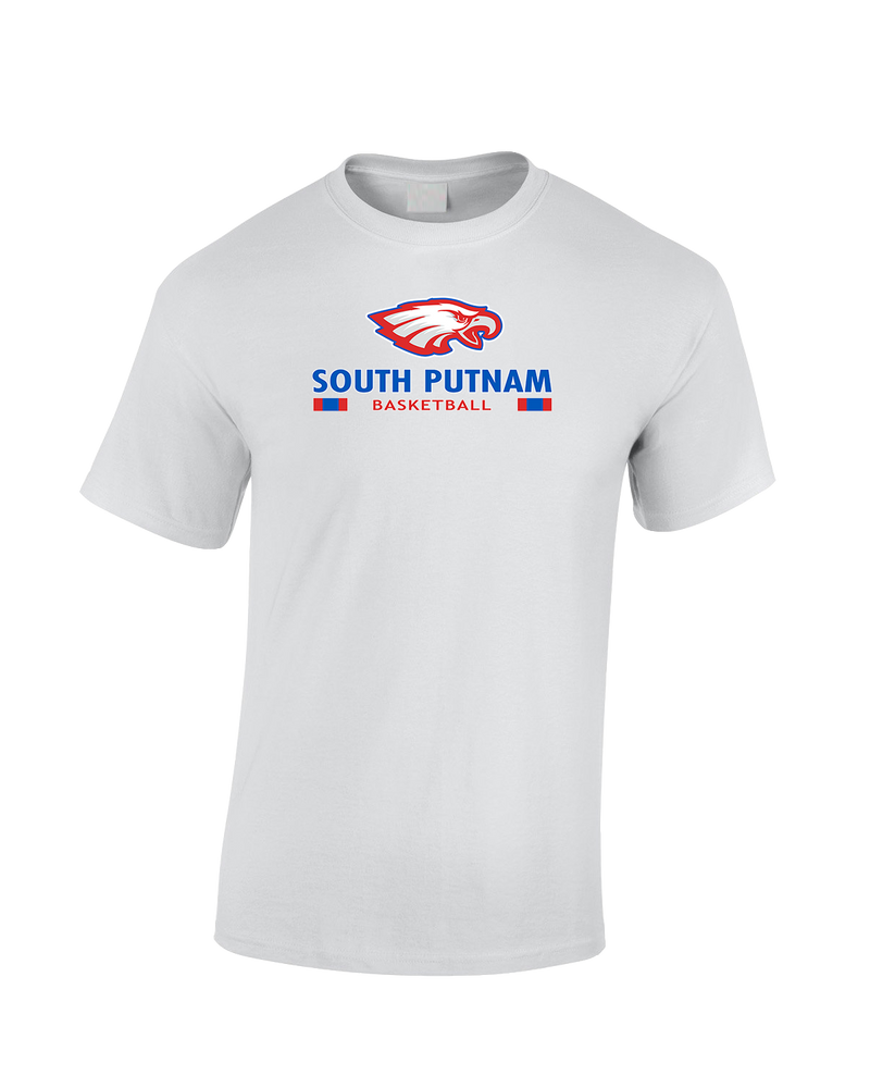 South Putnam HS Girls Basketball Stacked - Cotton T-Shirt