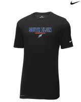 South Elgin HS Basketball Block - Mens Nike Cotton Poly Tee